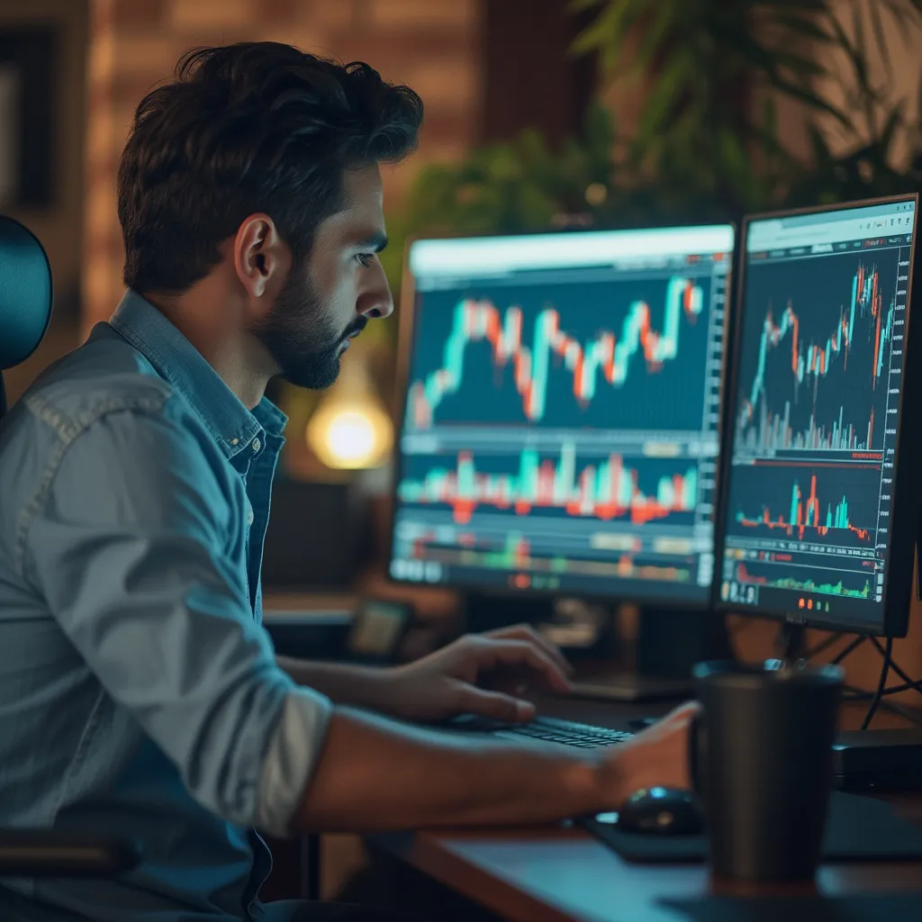 Analista de MexFinanza trabajando en gráficos financieros