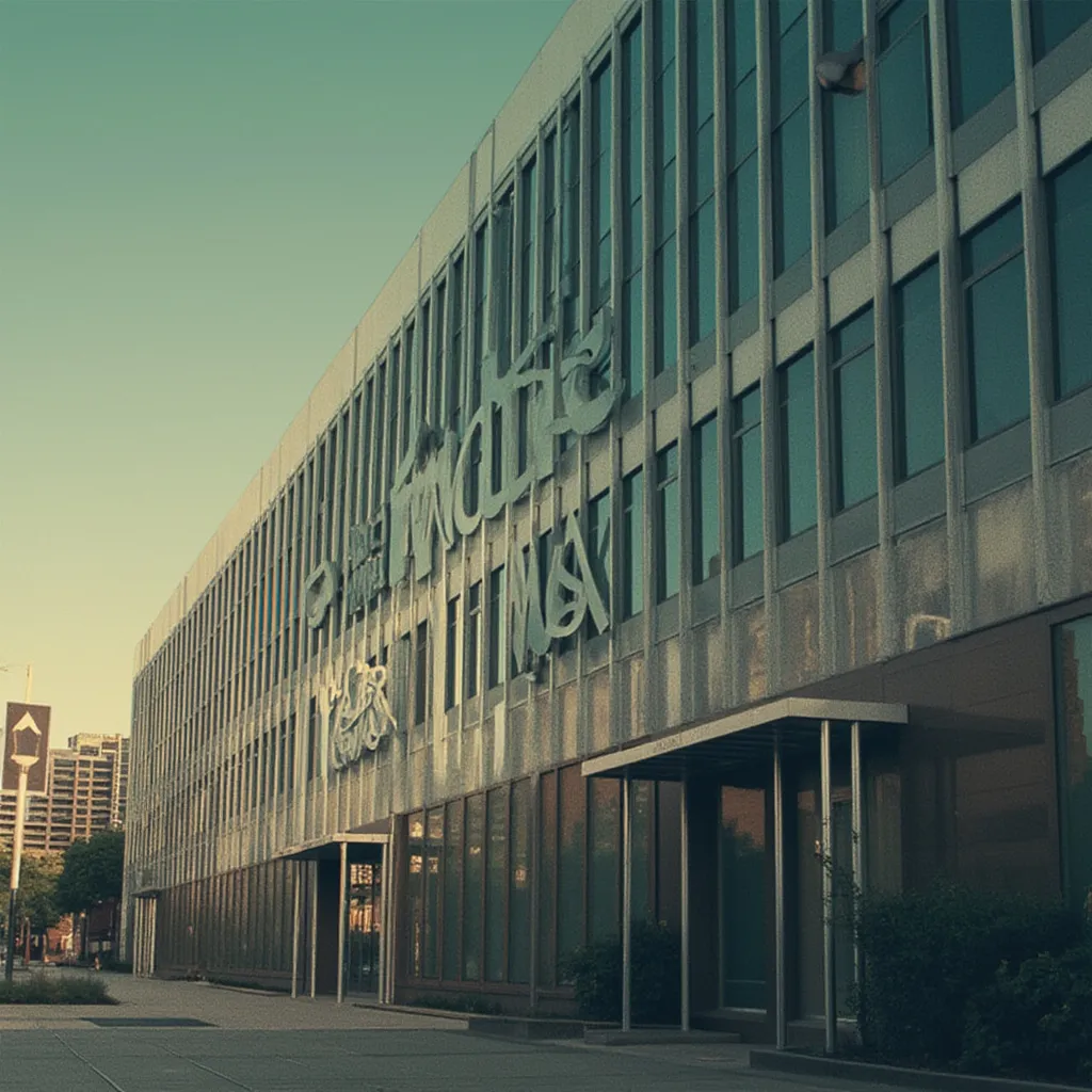 Edificio corporativo moderno donde MexFinanza comenzó, estilo retro